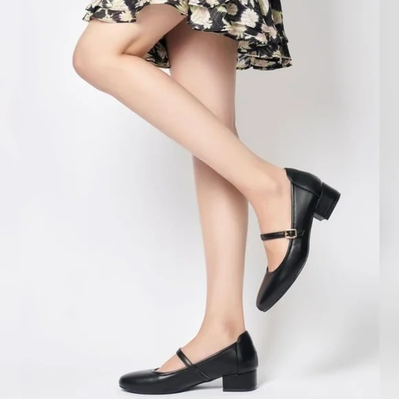Elegant Black Mary Jane Women's Shoes - Picture 2 of 8